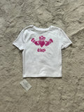 Claddagh Baby Tee – Wonky / Pink / XS