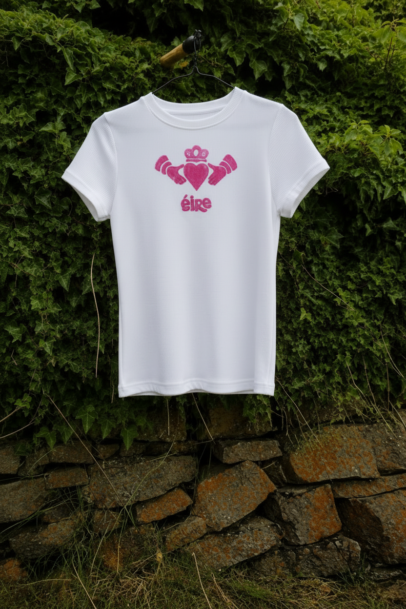 Éire Claddagh Tee – Ribbed Fitted